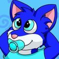 Blue cat doodles